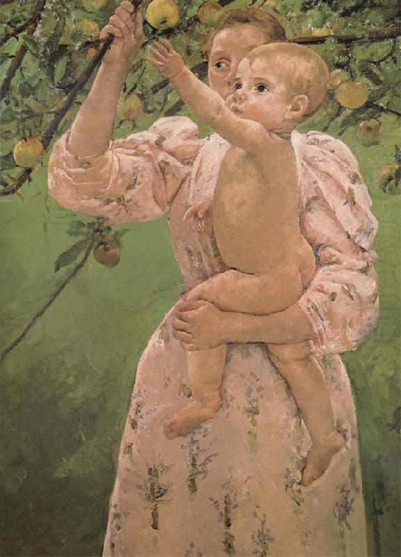 Drinks trying to reach an apple, Mary Cassatt